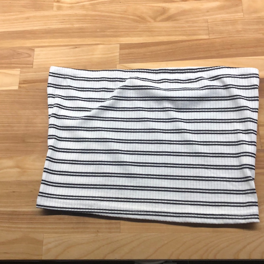 black and white tube top